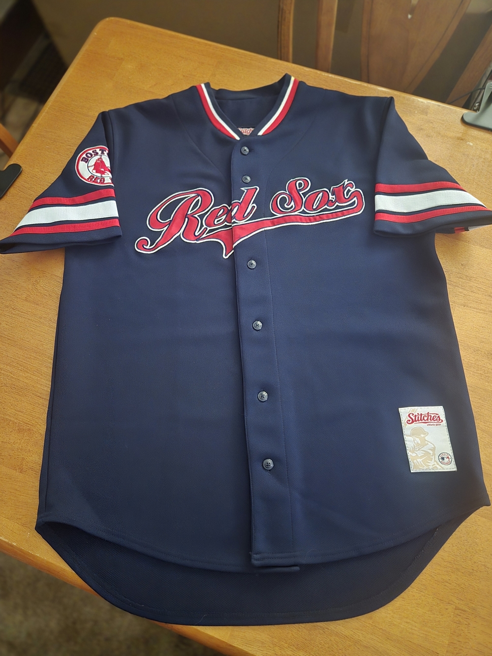 VTG Stitches brand Boston Red Sox baseball jersey. Mens Med